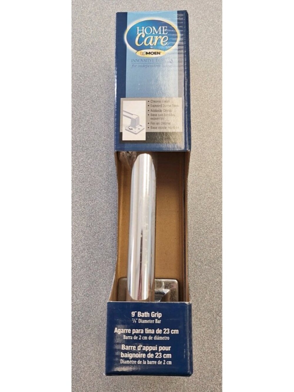 (1) NEW Moen Home Care 9" Designer Hand - CHROME - Bathing Grip